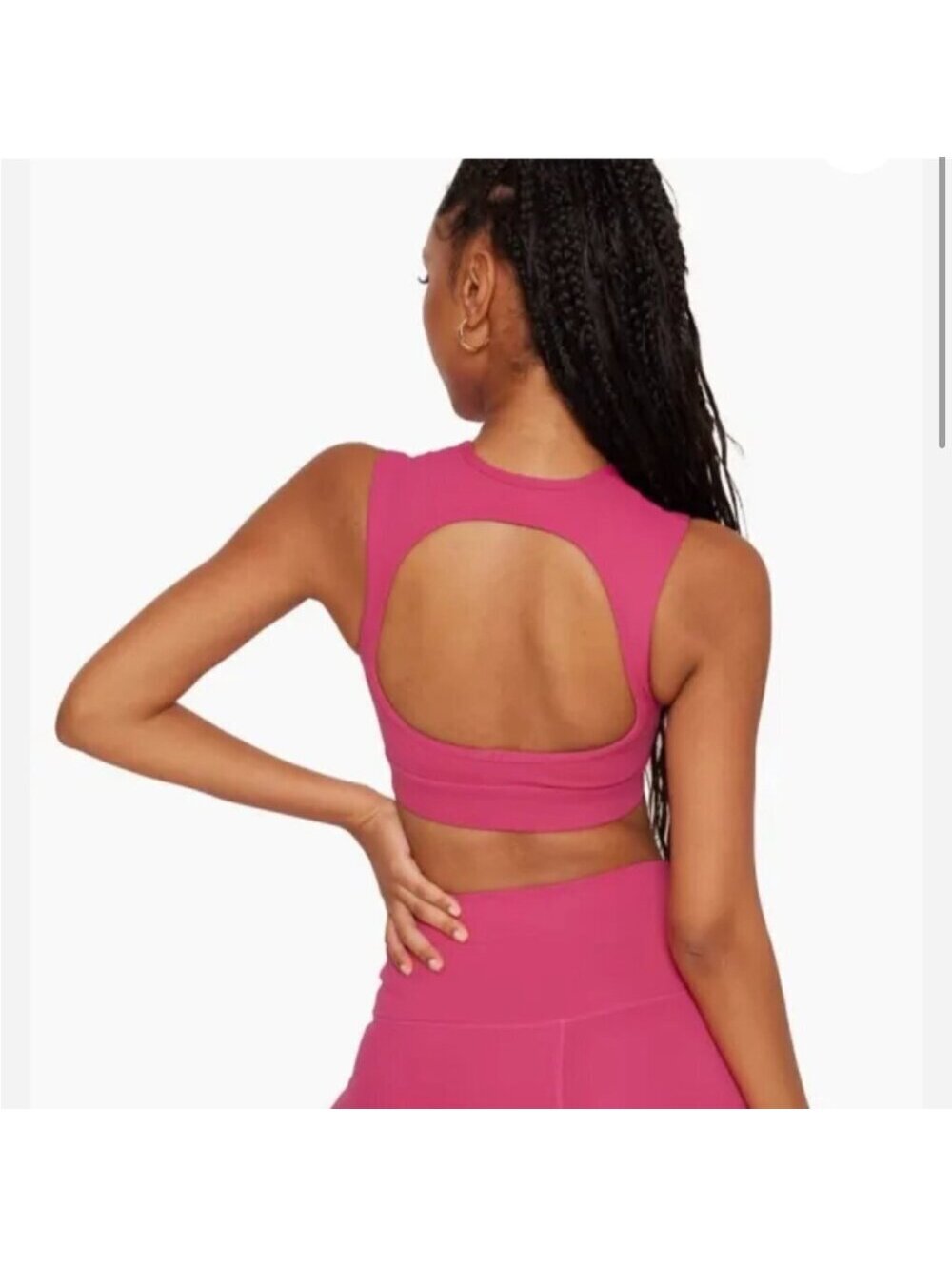 SET Active Luxform Sport Bra Hot Pink Razzle Small - Picture 3 of 7